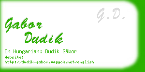 gabor dudik business card