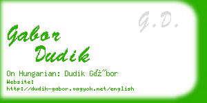 gabor dudik business card